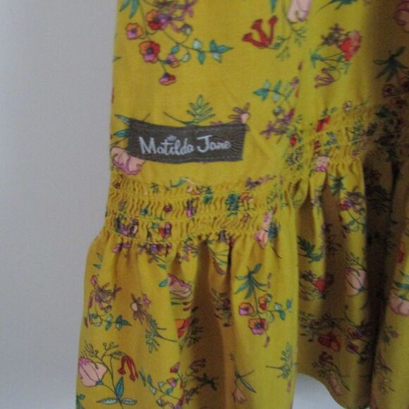 Matilda Jane Dress Medium Yellow Floral Fantasy Fancy Romantic Boho Cottage - Picture 10 of 14